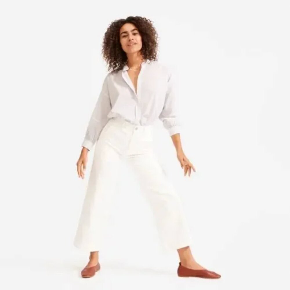 Wide-Leg Crop Pant - Bone